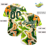 Custom Multi Color Split Fashion Fluid Pattern Authentic Baseball Jersey