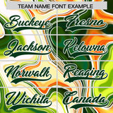 Custom Multi Color Split Fashion Fluid Pattern Authentic Baseball Jersey