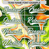 Custom Green Split Fashion Fluid Pattern Authentic Baseball Jersey