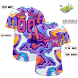 Custom Multi Color Split Fashion Fluid Pattern Authentic Baseball Jersey