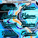 Custom Black Split Fashion Fluid Pattern Authentic Baseball Jersey