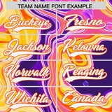 Custom Multi Color Split Fashion Fluid Pattern Authentic Baseball Jersey