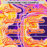 Custom Purple Split Fashion Fluid Pattern Authentic Baseball Jersey