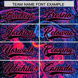 Custom Black Split Fashion Fluid Pattern Authentic Baseball Jersey