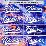 Custom Multi Color Split Fashion Fluid Pattern Authentic Baseball Jersey