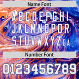 Custom Multi Color Split Fashion Fluid Pattern Authentic Baseball Jersey