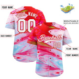 Custom Multi Color Split Fashion Fluid Pattern Authentic Baseball Jersey