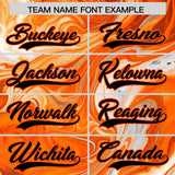 Custom Black Split Fashion Fluid Pattern Authentic Baseball Jersey