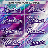 Custom Multi Color Split Fashion Fluid Pattern Authentic Baseball Jersey