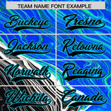 Custom Multi Color Split Fashion Fluid Pattern Authentic Baseball Jersey