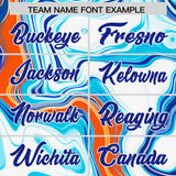 Custom White Split Fashion Fluid Pattern Authentic Baseball Jersey