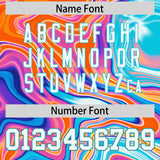 Custom Multi Color Split Fashion Fluid Pattern Authentic Baseball Jersey