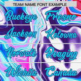 Custom Multi Color Split Fashion Fluid Pattern Authentic Baseball Jersey