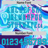 Custom Purple Split Fashion Fluid Pattern Authentic Baseball Jersey