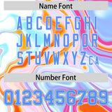 Custom Multi Color Split Fashion Fluid Pattern Authentic Baseball Jersey