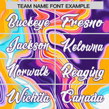 Custom Multi Color Split Fashion Fluid Pattern Authentic Baseball Jersey