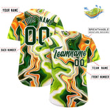 Custom Multi Color Split Fashion Fluid Pattern Authentic Baseball Jersey