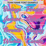 Custom Multi Color Split Fashion Fluid Pattern Authentic Baseball Jersey