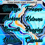 Custom Multi Color Split Fashion Fluid Pattern Authentic Baseball Jersey