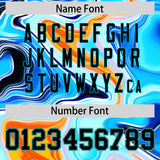 Custom Multi Color Split Fashion Fluid Pattern Authentic Baseball Jersey