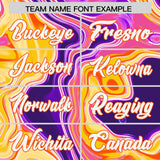 Custom Multi Color Split Fashion Fluid Pattern Authentic Baseball Jersey