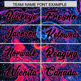 Custom Black Split Fashion Fluid Pattern Authentic Baseball Jersey