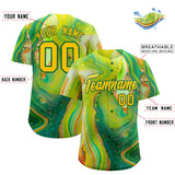 Custom Multi Color Split Fashion Fluid Pattern Authentic Baseball Jersey