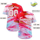 Custom Multi Color Split Fashion Fluid Pattern Authentic Baseball Jersey
