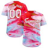 Custom Multi Color Split Fashion Fluid Pattern Authentic Baseball Jersey
