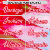 Custom Red Split Fashion Fluid Pattern Authentic Baseball Jersey