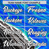 Custom Black Split Fashion Fluid Pattern Authentic Baseball Jersey