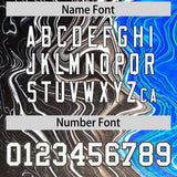 Custom Black Split Fashion Fluid Pattern Authentic Baseball Jersey