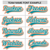 Custom White Orange Personalized Color Block Authentic Baseball Jersey