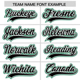 Custom White Kelly Green Personalized Color Block Authentic Baseball Jersey