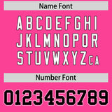 Custom Pink Black Personalized Color Block Authentic Baseball Jersey
