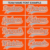 Custom Orange Silver Personalized Color Block Authentic Baseball Jersey