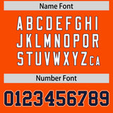 Custom Orange Navy Personalized Color Block Authentic Baseball Jersey