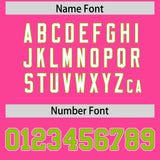 Custom Pink Neon Green Personalized Color Block Authentic Baseball Jersey