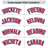 Custom White Royal Personalized Color Block Authentic Baseball Jersey