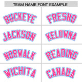 Custom White Powder Blue Personalized Color Block Authentic Baseball Jersey