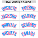 Custom White Pink Personalized Color Block Authentic Baseball Jersey