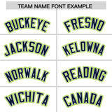 Custom White Neon Green Personalized Color Block Authentic Baseball Jersey