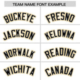 Custom White Old Gold Personalized Color Block Authentic Baseball Jersey