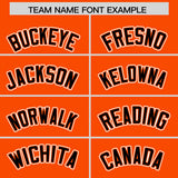 Custom Orange Black Personalized Color Block Authentic Baseball Jersey
