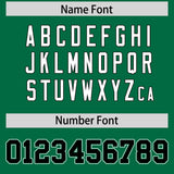 Custom Kelly Green Black Personalized Color Block Authentic Baseball Jersey