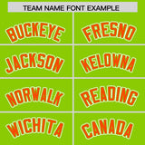 Custom Neon Green Orange Personalized Color Block Authentic Baseball Jersey