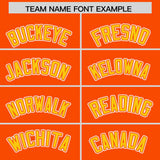 Custom Orange Gold Personalized Color Block Authentic Baseball Jersey