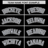 Custom Black Silver Personalized Color Block Authentic Baseball Jersey