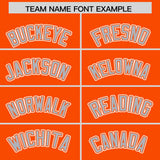 Custom Orange Silver Personalized Color Block Authentic Baseball Jersey