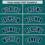 Custom Aqua Navy Personalized Color Block Authentic Baseball Jersey